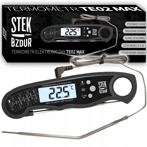 Wodoodporny termometr kuchenny do mięsa z dwiema sondami sklep stek bzdur