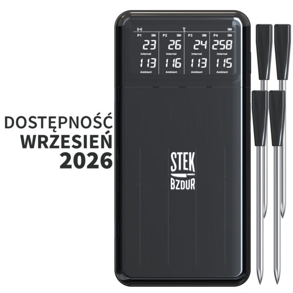 4x  Bezprzewodowy Termometr Kuchenny Cyfrowy do Mięsa Steków STEK BZDUR LCD BT